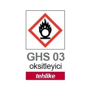 İSOLAB 099.13.T02 oksitleyici piktogramı GHS 3 tehlike etiketi 26x37mm-250 etiket