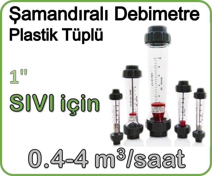 Plastik Tüplü Şamandıralı Sıvı Rotametre 0.4-4 m3/saat