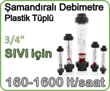 Plastik Tüplü Şamandıralı Sıvı Rotametre 160-1600 lt/saat