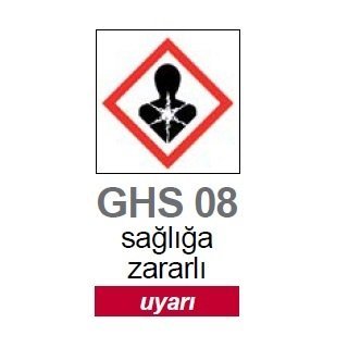 İSOLAB 099.18.T01 sağlığa zararlı piktogramı GHS 8 uyarı etiketi 26x37mm-250 etiket