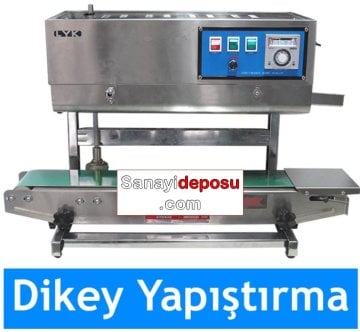 CBS-900V DİKEY Yürüyen Bantlı Otomatik Folyo ve Naylon Yapıştırma Makinası