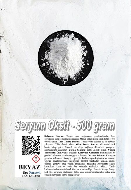 Araba Camı Parlatma Tozu Beyaz Seryum Oksit - 500 GRAM