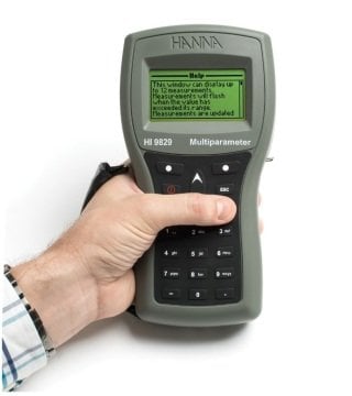 HANNA HI9829 Taşınabilir Multiparametre pH / ISE / EC / DO / Bulanıklık Su Geçirmez Metre, opsiyonel GPS ile