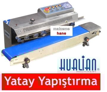 Hualian YATAY Yürüyen Bantlı Otomatik Folyo ve Naylon Yapıştırma Makinası