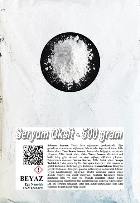 Oto Camı Parlatma Tozu Beyaz Seryum Oksit - 500 GRAM