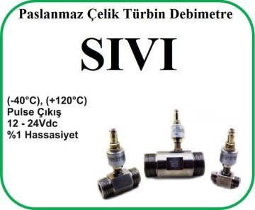 Paslanmaz Çelik Türbin Debimetre Sıvı DN100 20-200 m3/saat