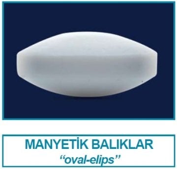 İSOLAB 057.05.020 manyetik balık - oval - 20 x 8 mm (1 adet)