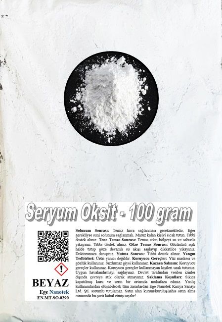 Oto Camı Parlatma Tozu Beyaz Seryum Oksit - 100 GRAM