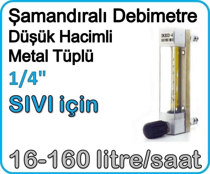 Düşük Hacimli Metal Tüplü Şamandıralı Sıvı Rotametre 16-160 lt/saat