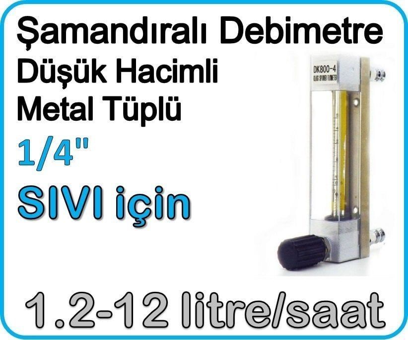 Düşük Hacimli Metal Tüplü Şamandıralı Sıvı Rotametre 1.2-12 lt/saat