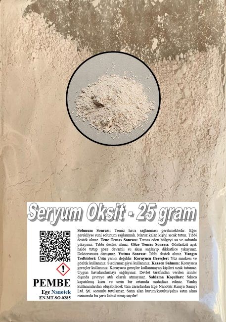 Cam Çizik Giderici Toz Pembe Seryum Oksit - 25 GRAM