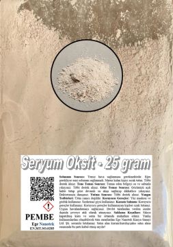 Cam Çizik Giderici Toz Pembe Seryum Oksit - 25 GRAM