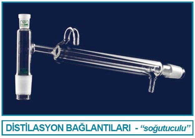 İSOLAB 065.55.002 distilasyon bağlantıları - kondenserli - standart - erkek şilif(ler) : NS 14/23 - kondenser uzunluğu 250 mm (1 adet)