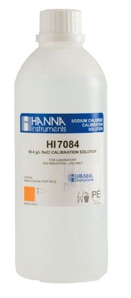 HANNA HI7084L Standart Çözelti, 58,4 g/L NaCl, 500 mL şişe