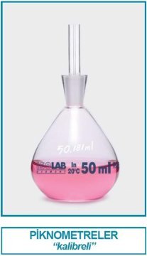 İSOLAB 023.02.050 piknometre - kalibreli - 50 ml (1 adet)