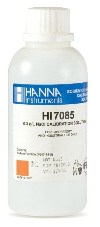 HANNA HI7085M 0,3 g/L NaCl'de Standart Çözelti, 230 mL şişe