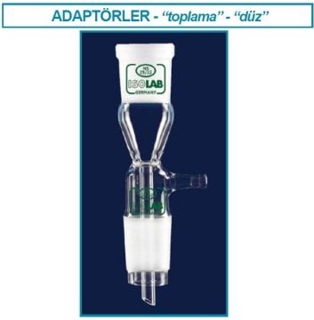 İSOLAB 065.39.014 adaptör - alım - vakum için - düz - dişi şilif : NS14/23 - erkek şilif : NS14/23 (1 adet)