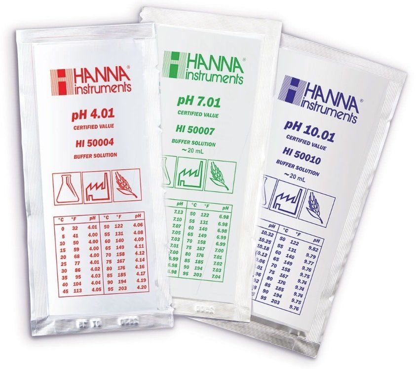 HANNA HI77700P pH 7.01 - 25oC Kalibrasyon Tampon Torbaları, (10 x 20 mL)