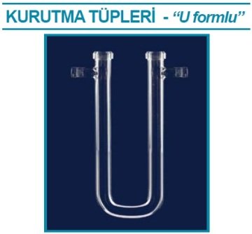 İSOLAB 065.62.100 kurutma tüpü - U şekilli - 100 mm - çap : 13 mm - dişi şilif : NS 14/23 (1 adet)