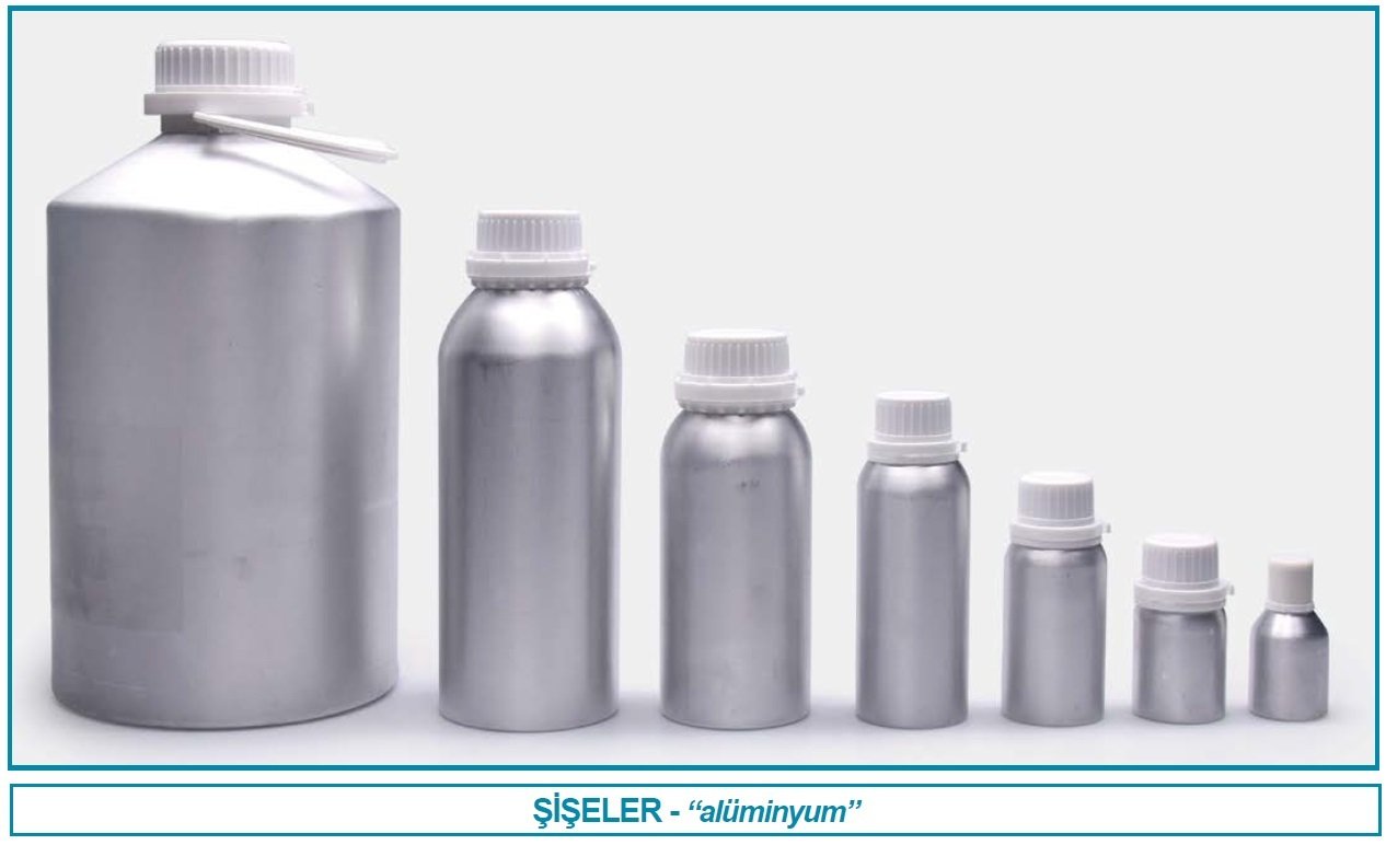 İSOLAB 061.14.060 şişe - vida kapaklı - dar boyun - alüminyum - 60 ml (10 adet)
