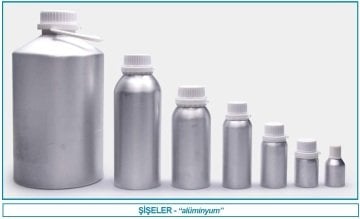 İSOLAB 061.14.300 şişe - vida kapaklı - dar boyun - alüminyum - 300 ml (10 adet)