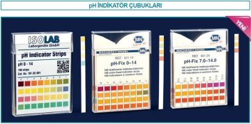 İSOLAB 101.02.001 pH indikatörü - 0.0 - 14.0 pH - ISOLAB (100 çubuk)