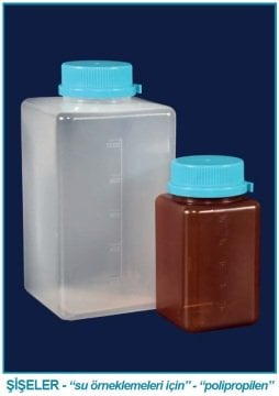 İSOLAB 061.25.901 sise - su numune - PP - sodiumtiyosülfatsız - şeffaf - steril R - 1000 ml - tekli ambalaj (22 adet)