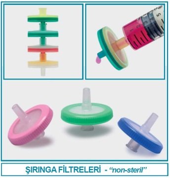 İSOLAB 094.01.002 şırınga filtre - kromotografi için - ISOLAB - PTFE - 45/25 - beyaz (100 adet)