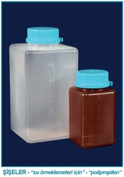 İSOLAB 061.28.901 sise - su numune - PP - sodiumtiyosülfatlı - amber - steril R - 1000 ml - tekli ambalaj (22 adet)