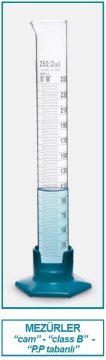 İSOLAB 016.07.010 mezür - uzun form - P.P tabanlı - B kalite - beyaz skala - 10 ml (2 adet)