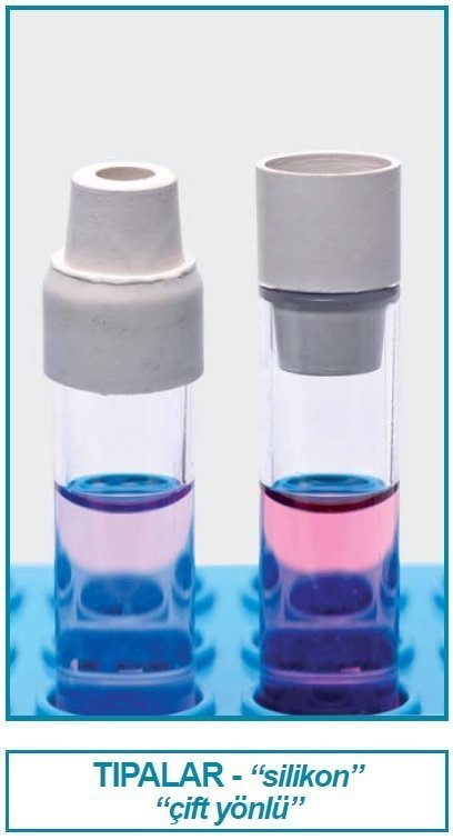 İSOLAB 051.26.003 tıpa - çift yönlü - silikon - 12.7 mm çap (10 adet)