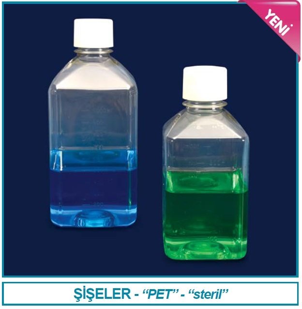 İSOLAB 061.09.250 şişe - PET - steril - 250 ml (96 adet)