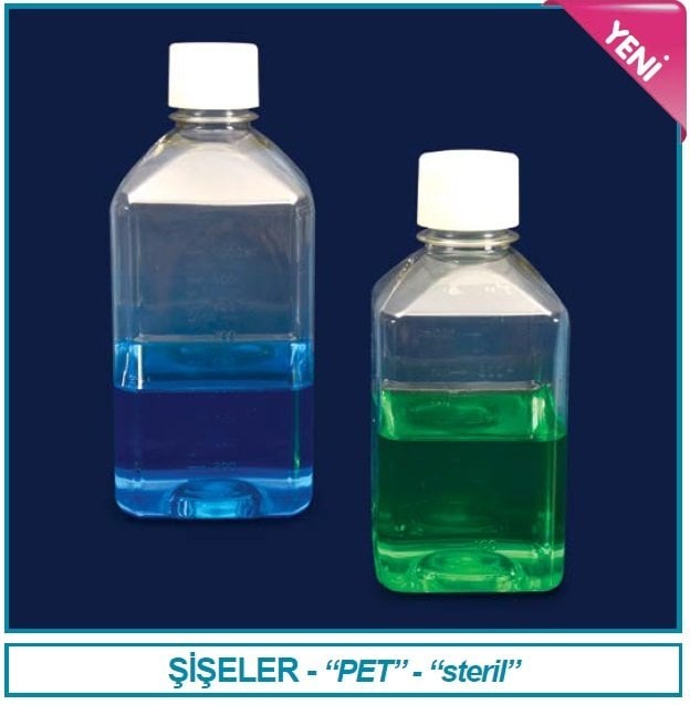 İSOLAB 061.09.901 şişe - PET - steril - 1000 ml (48 adet)