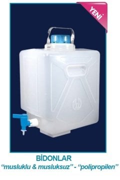 İSOLAB 062.25.911 bidon - musluklu- 10 lt - P.P (1 adet)