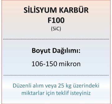 Silisyum Karbür F100 - SiC - 106-150 mikron