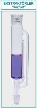 İSOLAB 036.01.100 ekstraktör - Soxhlet - musluksuz - NS 29/32 - NS 45/40 - 100 ml (1 adet)