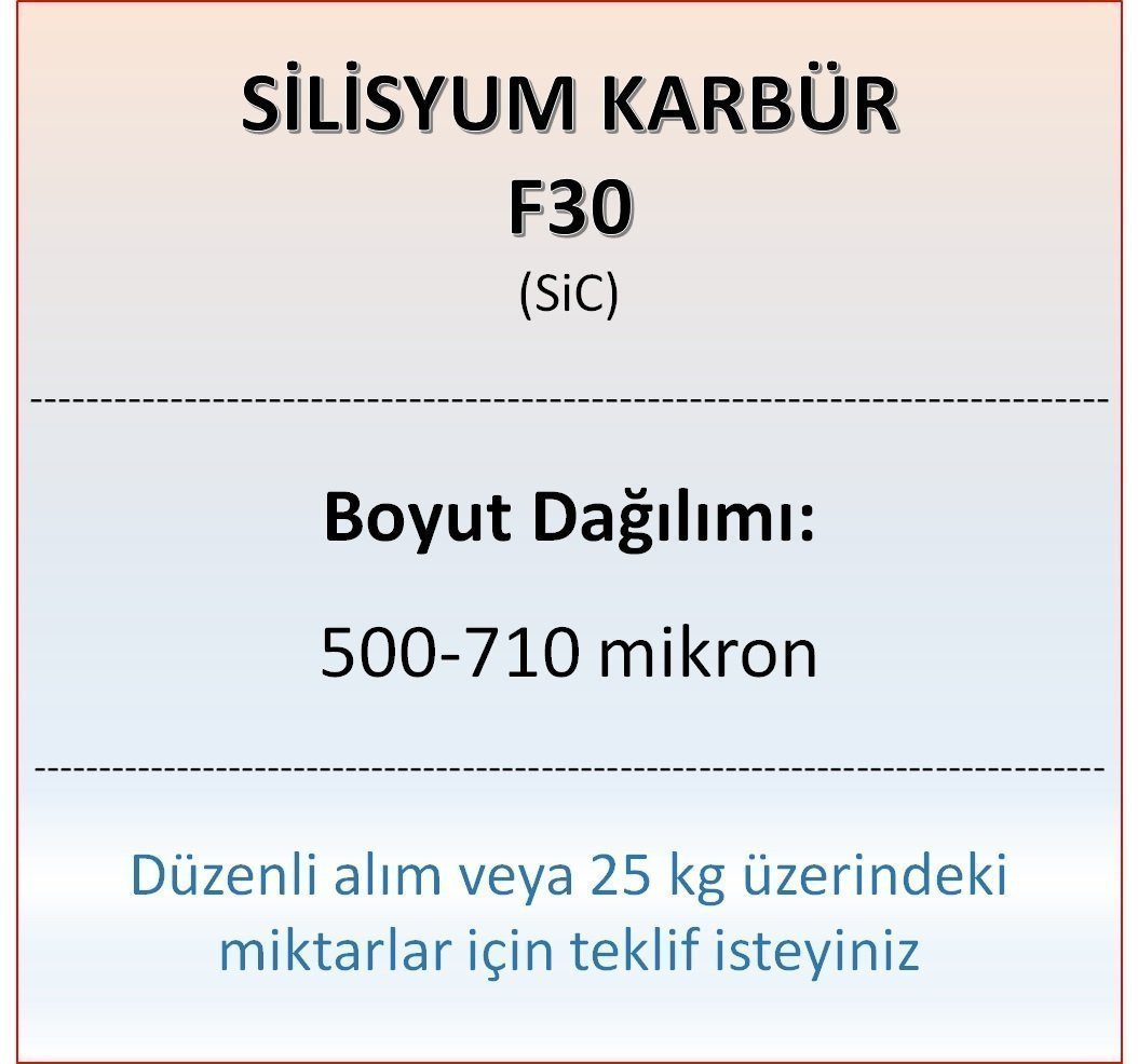 Silisyum Karbür F30 - SiC - 500-710 mikron