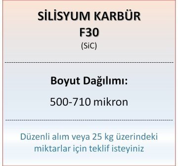 Silisyum Karbür F30 - SiC - 500-710 mikron