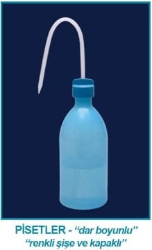 İSOLAB 062.05.05G piset - P.E - dar boyun - 500 ml - yeşil (1 adet)