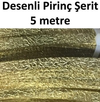 0.8 mm Desenli Pirinç Şerit 4.5 mm x 5 metre