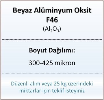 Alüminyum Oksit F46 - Al2O3 - 300-425mikron