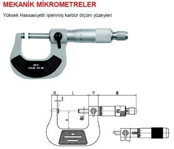 Mekanik Mikrometre 25-50mm