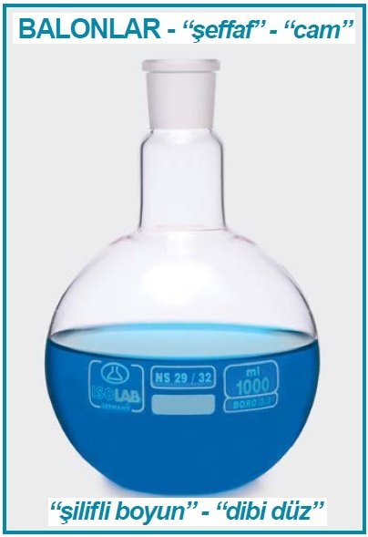 İSOLAB 030.01.900 balon - cam - dibi düz - şilifli - 1000 ml - NS24/29 (1 adet)