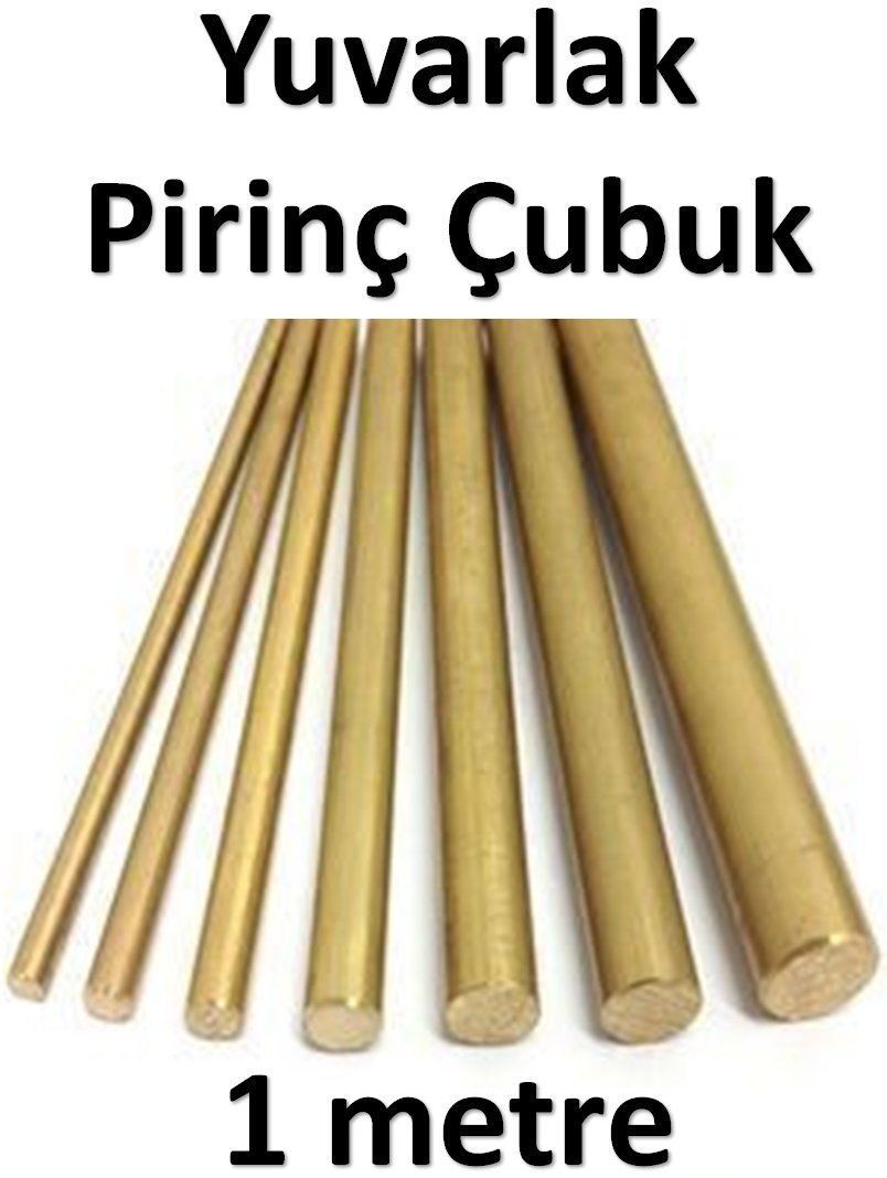 25 mm Yuvarlak Pirinç Çubuk 1 metre