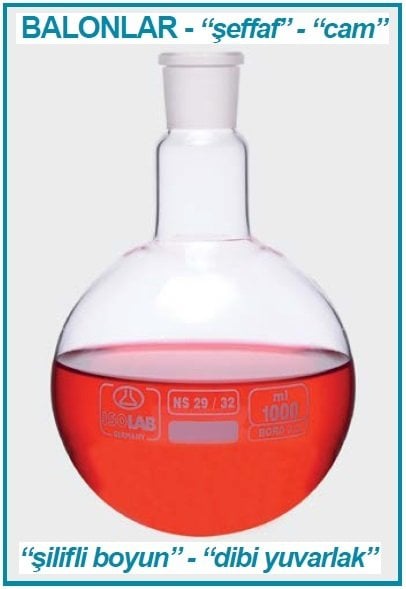 İSOLAB 030.02.904 balon - cam - dibi yuvarlak - şilifli - 4000 ml - NS29/32 (1 adet)