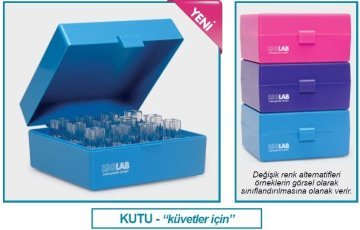 İSOLAB 098.03.001B kutu - küvet için - mavi (1 adet)