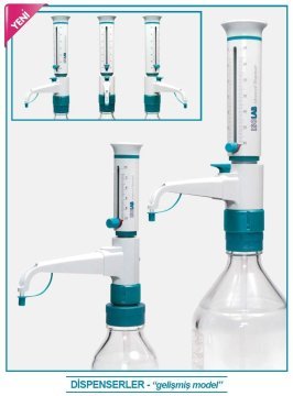 İSOLAB 008.15.002 dispenser - üst model - sirkülasyon vanalı - 2.5 ml (1 adet)