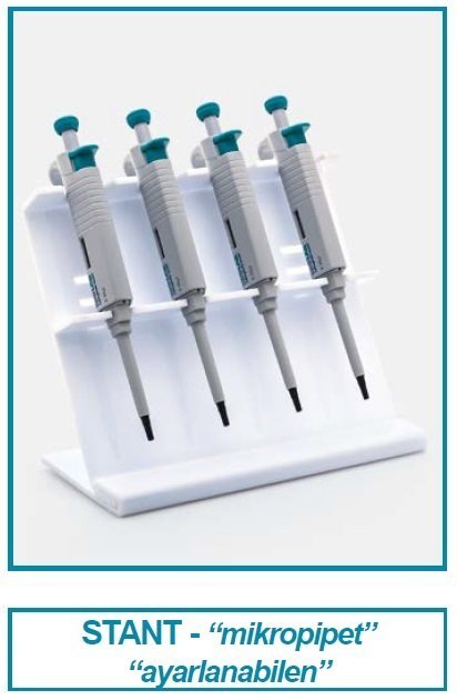 İSOLAB 006.12.004 mikropipet standı - 4 pipet için - kutusuz (1 adet)