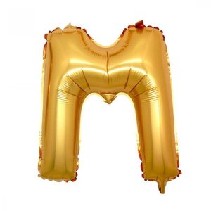 M Harf Altın Folyo Balon 100 cm
