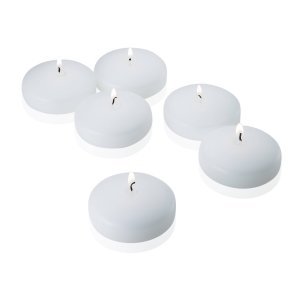 Yüzen Mum Beyaz 4 cm 12 Adet - PartiPan